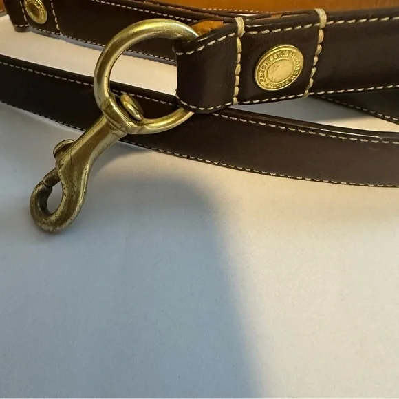 Coach signature “Maximus” large leather dog leash